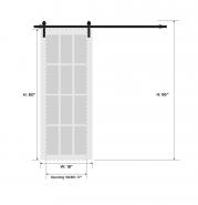 Dallas Interior Barn Door with Frosted Glass
