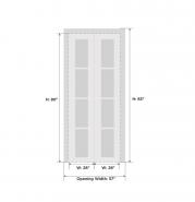 Verona Interior Bi-Fold Door with Frosted Glass