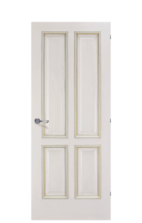 Plymouth Interior Door in Ivory & Gold