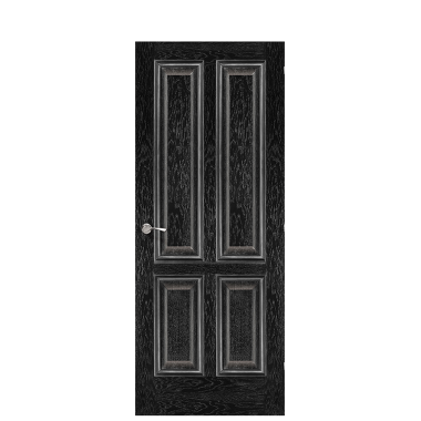 Plymouth Interior Door in Black Apricot & Silver