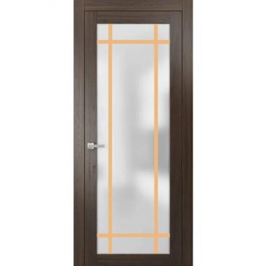 Romula Single Door with Frosted Glass and Aluminum Strips