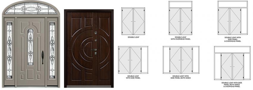 double front door dimensions